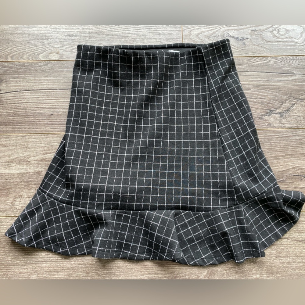 3/$15 high waisted plaid school girl mini skirt with ruffled hem